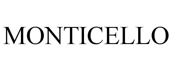 Trademark Logo MONTICELLO