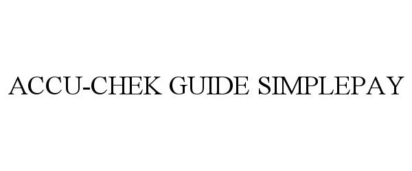 Trademark Logo ACCU-CHEK GUIDE SIMPLEPAY