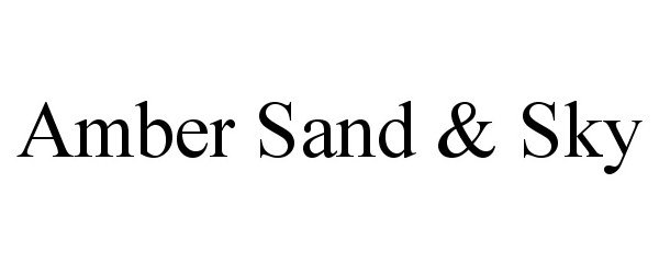  AMBER SAND &amp; SKY