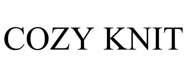 Trademark Logo COZY KNIT