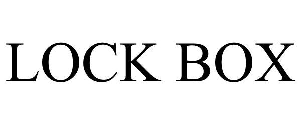 Trademark Logo LOCK BOX