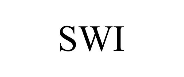 Trademark Logo SWI