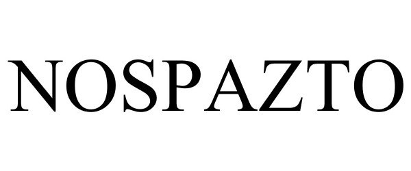 Trademark Logo NOSPAZTO