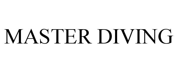 Trademark Logo MASTER DIVING