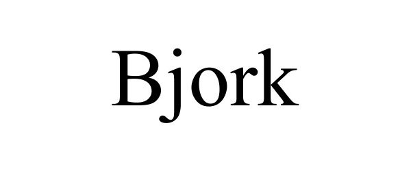Trademark Logo BJORK