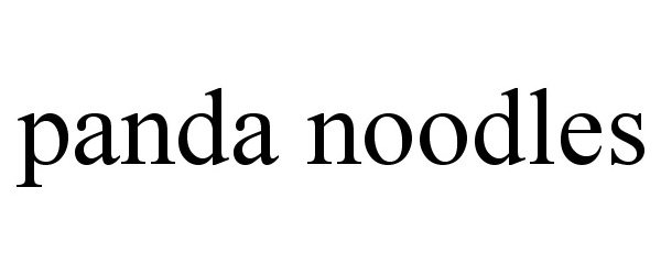 Trademark Logo PANDA NOODLES