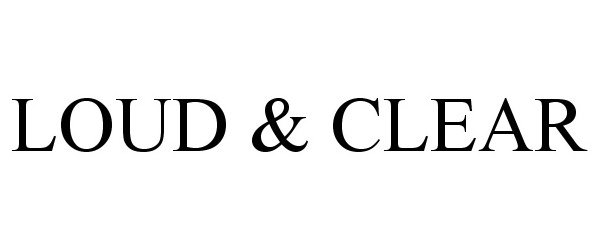 Trademark Logo LOUD & CLEAR