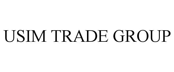 Trademark Logo USIM TRADE GROUP