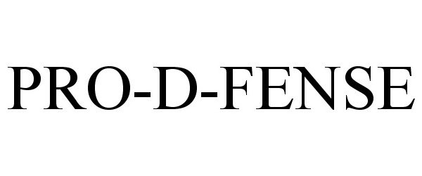 Trademark Logo PRO-D-FENSE