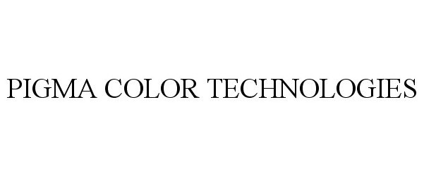 Trademark Logo PIGMA COLOR TECHNOLOGIES