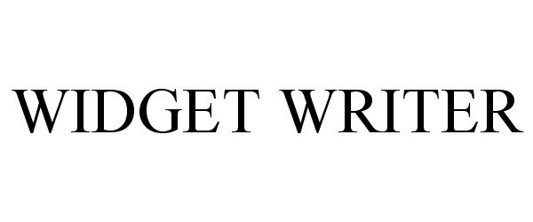 Trademark Logo WIDGET WRITER
