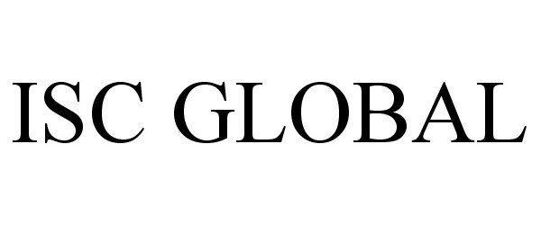 Trademark Logo ISC GLOBAL