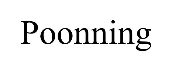 Trademark Logo POONNING