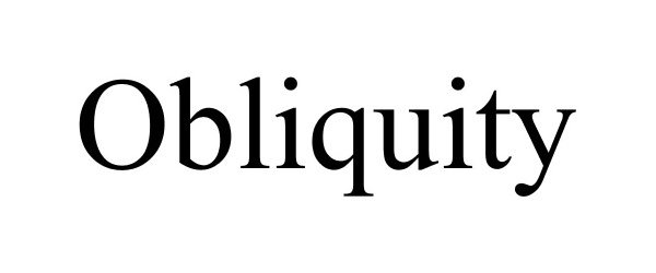 Trademark Logo OBLIQUITY