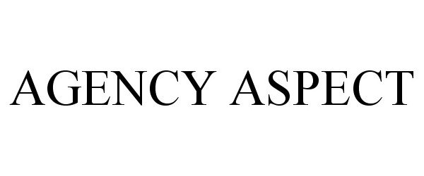 Trademark Logo AGENCY ASPECT