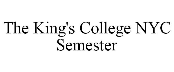  THE KING'S COLLEGE NYC SEMESTER