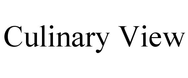 Trademark Logo CULINARY VIEW