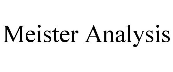 Trademark Logo MEISTER ANALYSIS