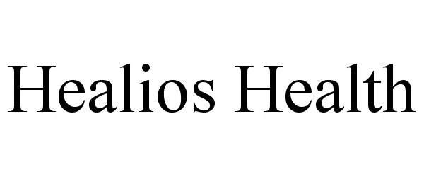 Trademark Logo HEALIOS HEALTH