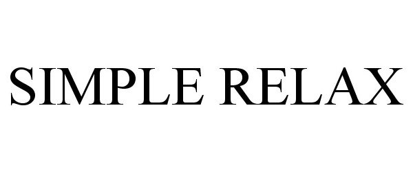 Trademark Logo SIMPLE RELAX