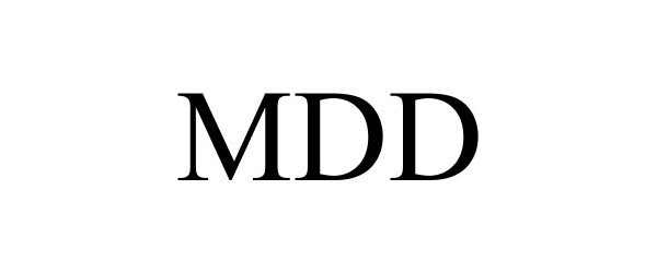 Trademark Logo MDD