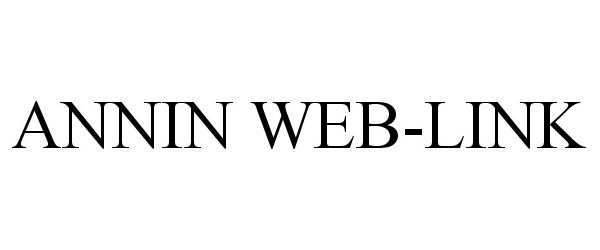 Trademark Logo ANNIN WEB-LINK