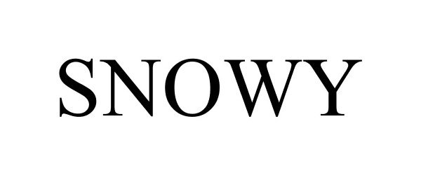 Trademark Logo SNOWY