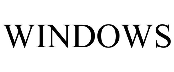 Trademark Logo WINDOWS
