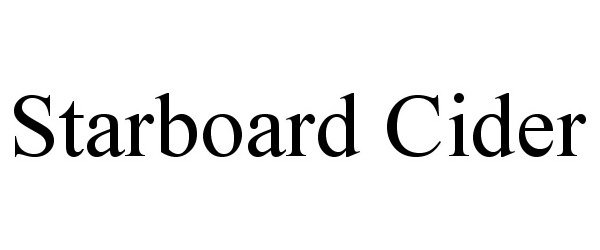 Trademark Logo STARBOARD CIDER