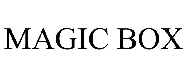 Trademark Logo MAGIC BOX