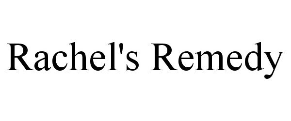 Trademark Logo RACHEL'S REMEDY