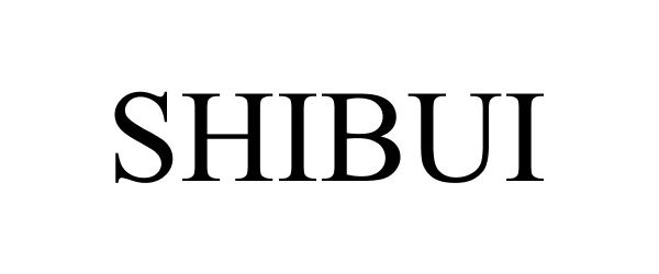 Trademark Logo SHIBUI