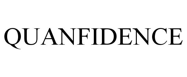 Trademark Logo QUANFIDENCE