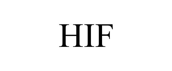 Trademark Logo HIF