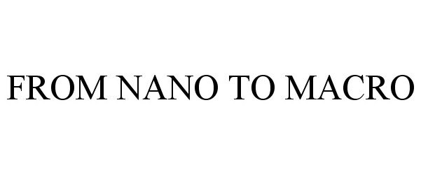 Trademark Logo FROM NANO TO MACRO