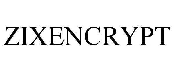 Trademark Logo ZIXENCRYPT