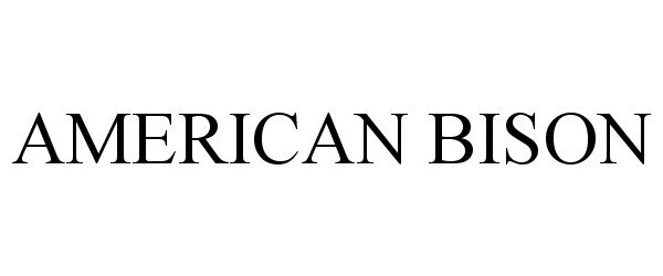 Trademark Logo AMERICAN BISON
