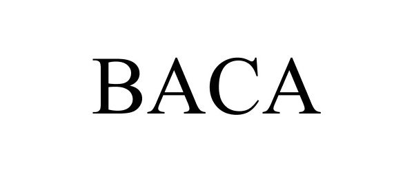 Trademark Logo BACA