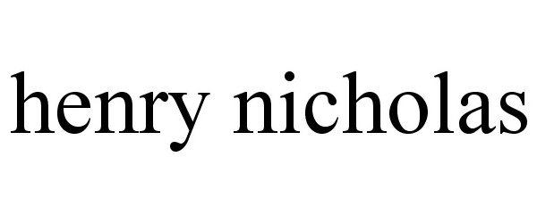 Trademark Logo HENRY NICHOLAS