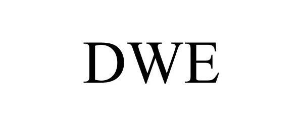 Trademark Logo DWE