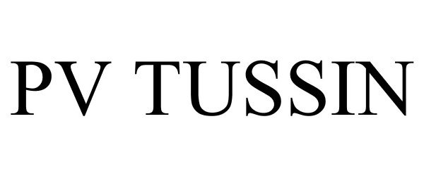 Trademark Logo PV TUSSIN