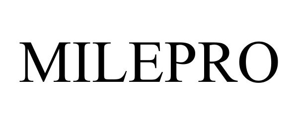 Trademark Logo MILEPRO