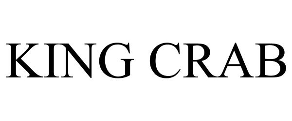 Trademark Logo KING CRAB