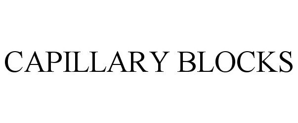 Trademark Logo CAPILLARY BLOCKS