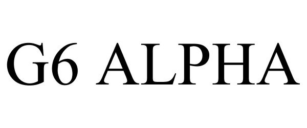 Trademark Logo G6 ALPHA