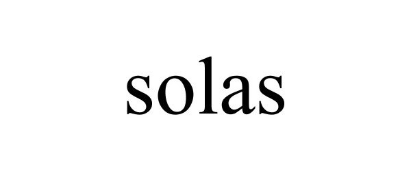 Trademark Logo SOLAS