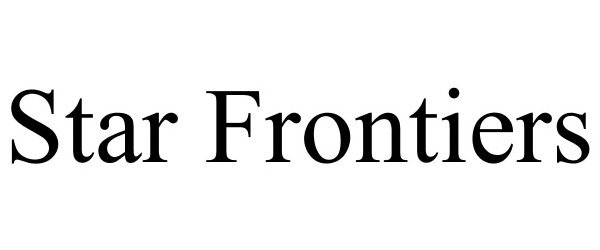 Trademark Logo STAR FRONTIERS