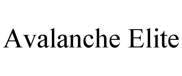 Trademark Logo AVALANCHE ELITE