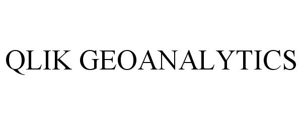 Trademark Logo QLIK GEOANALYTICS