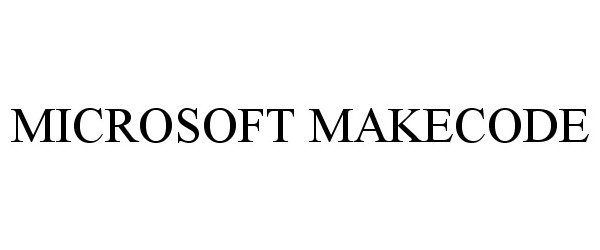 Trademark Logo MICROSOFT MAKECODE